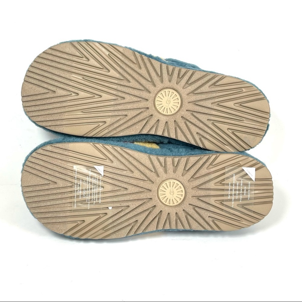 UGG Fluff You Men’s Slides Marina Blue Multi Comfort Beach 1123772 - Picture 10 of 11